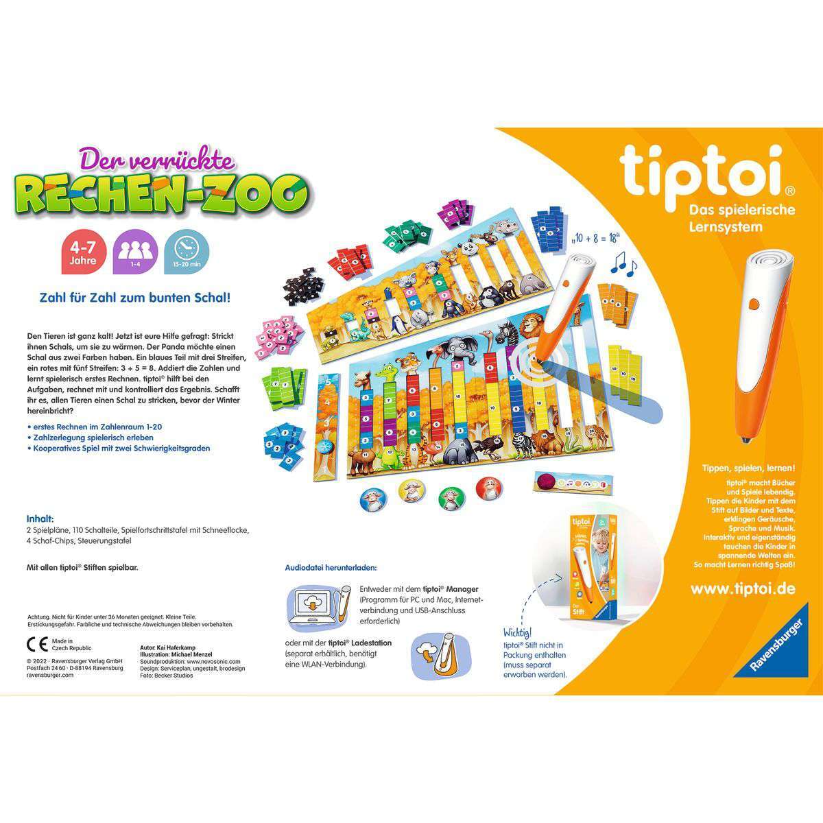 Ravensburger Spiel tiptoi® Der verrückte Rechen-Zoo