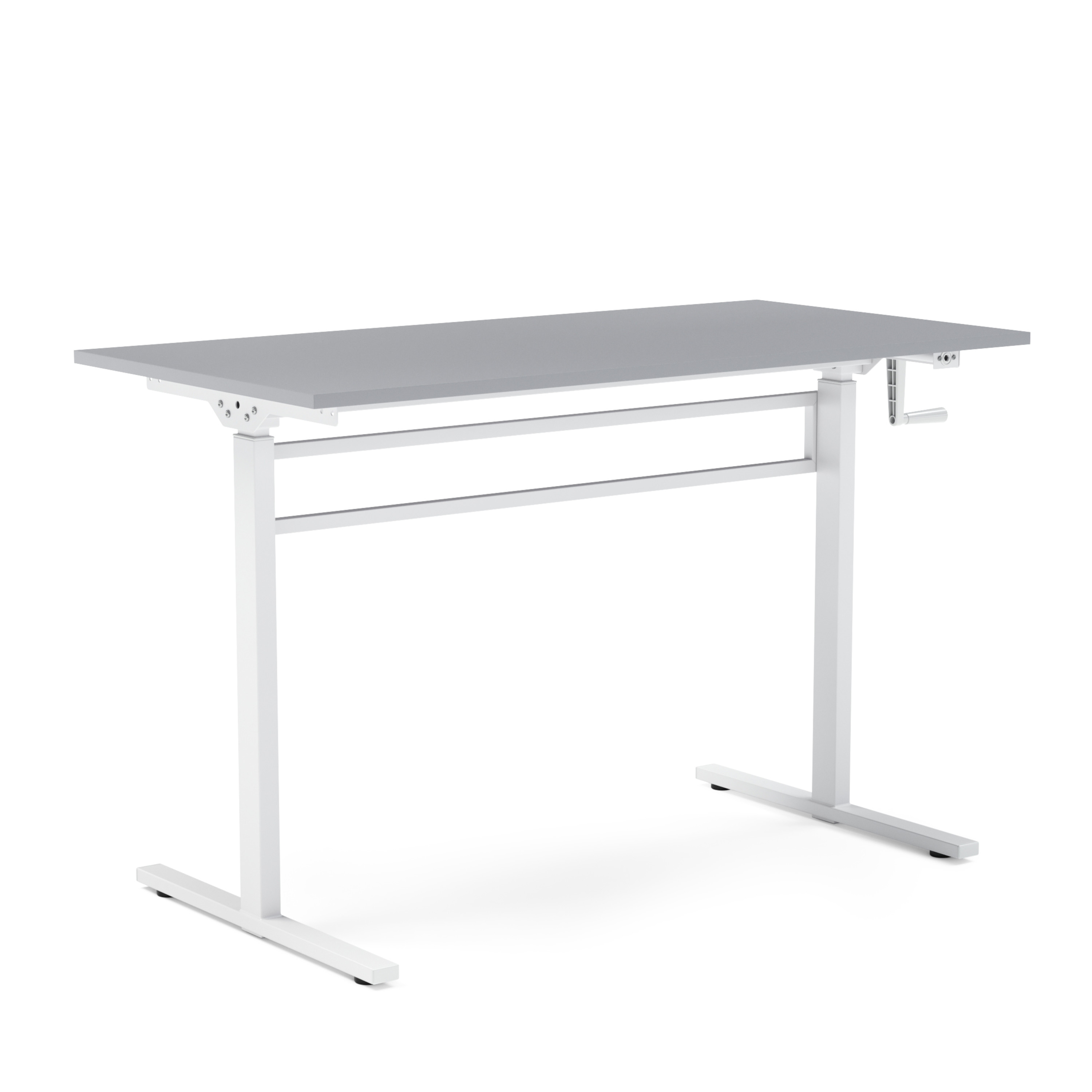 Stehpult manuell höhenverstellbar grau/weiss 120 x 60 cm