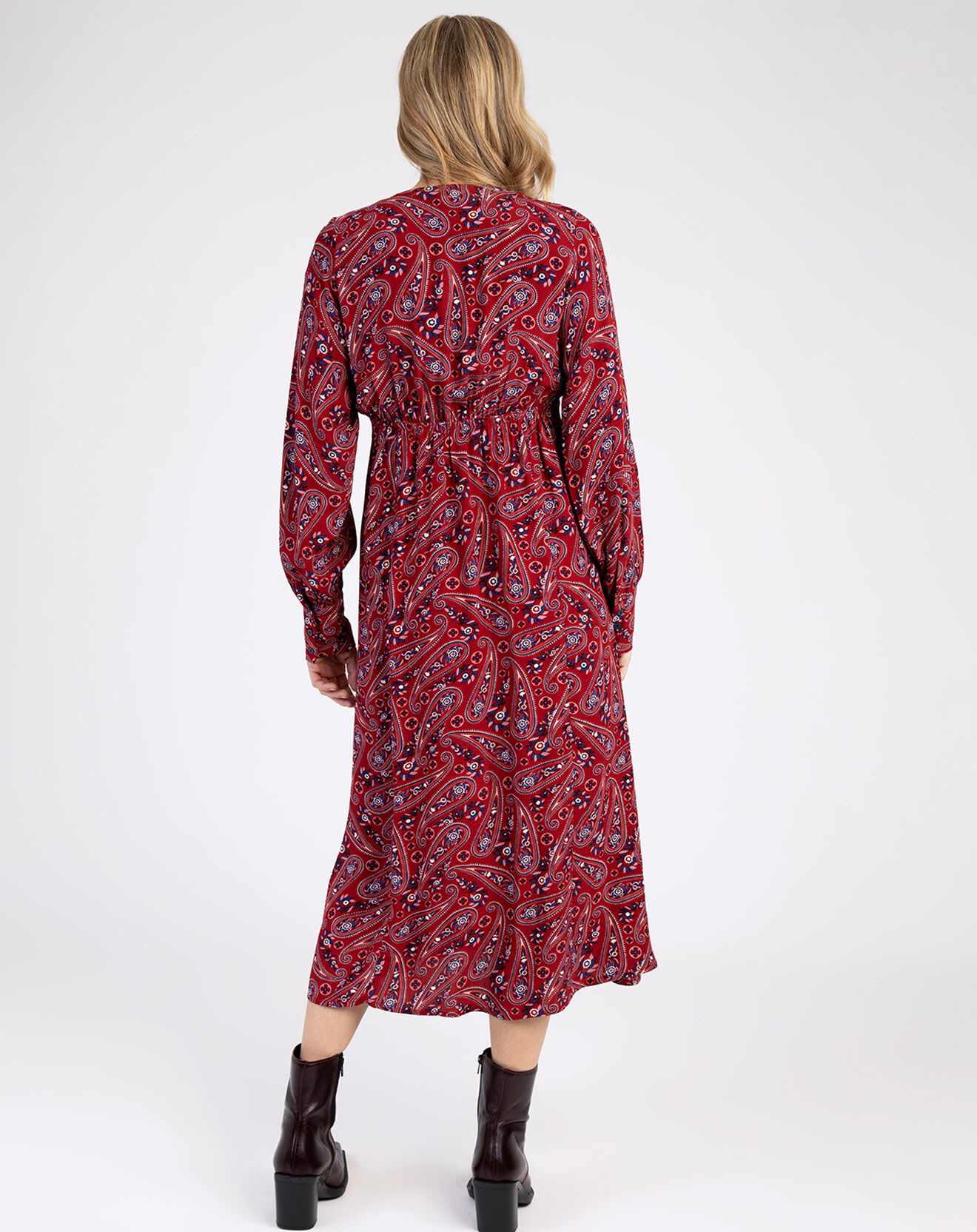 An'ge Robe Miroko paisley sanguine