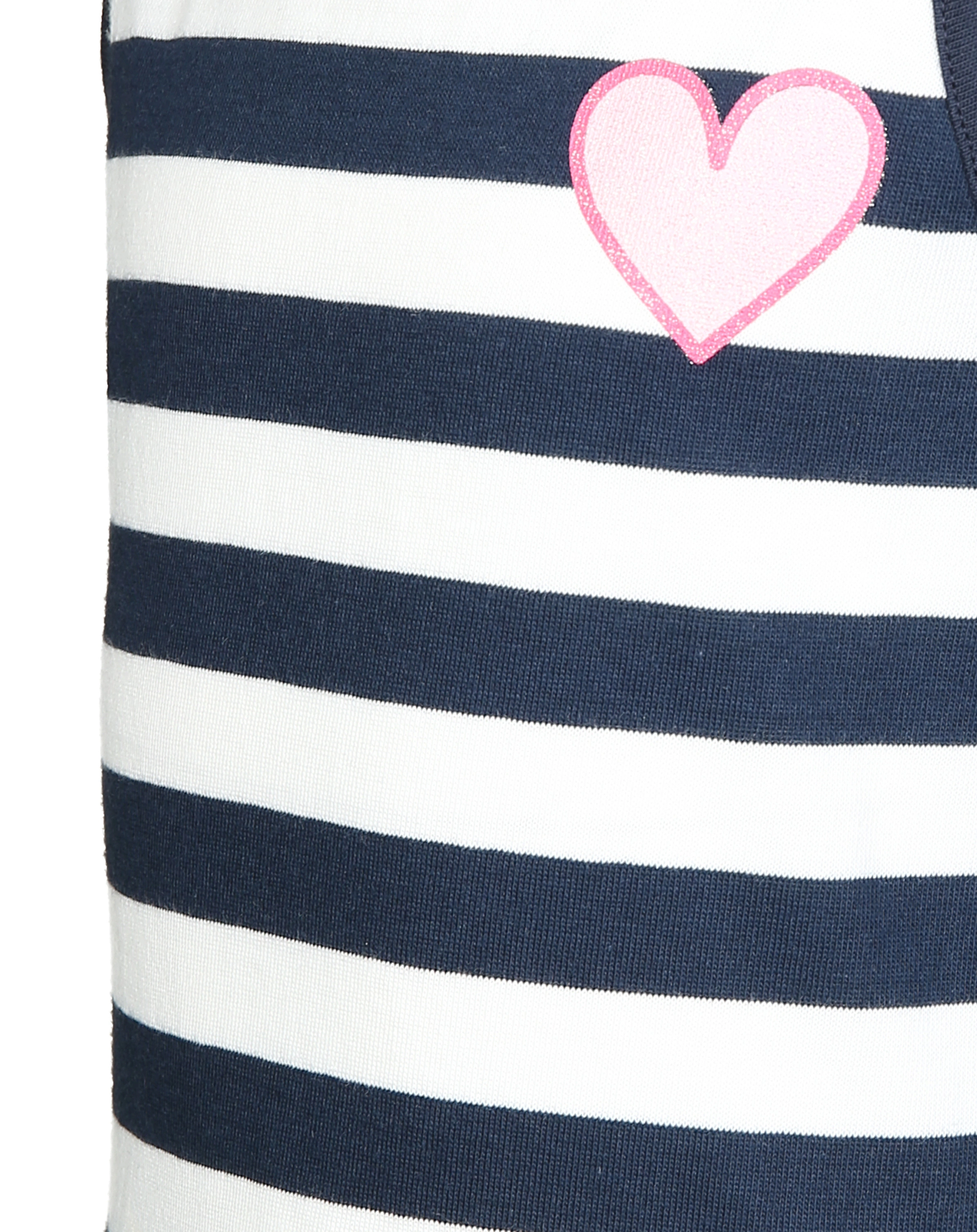 Kleid SMALL HEART gestreift in dunkelblau/weiß