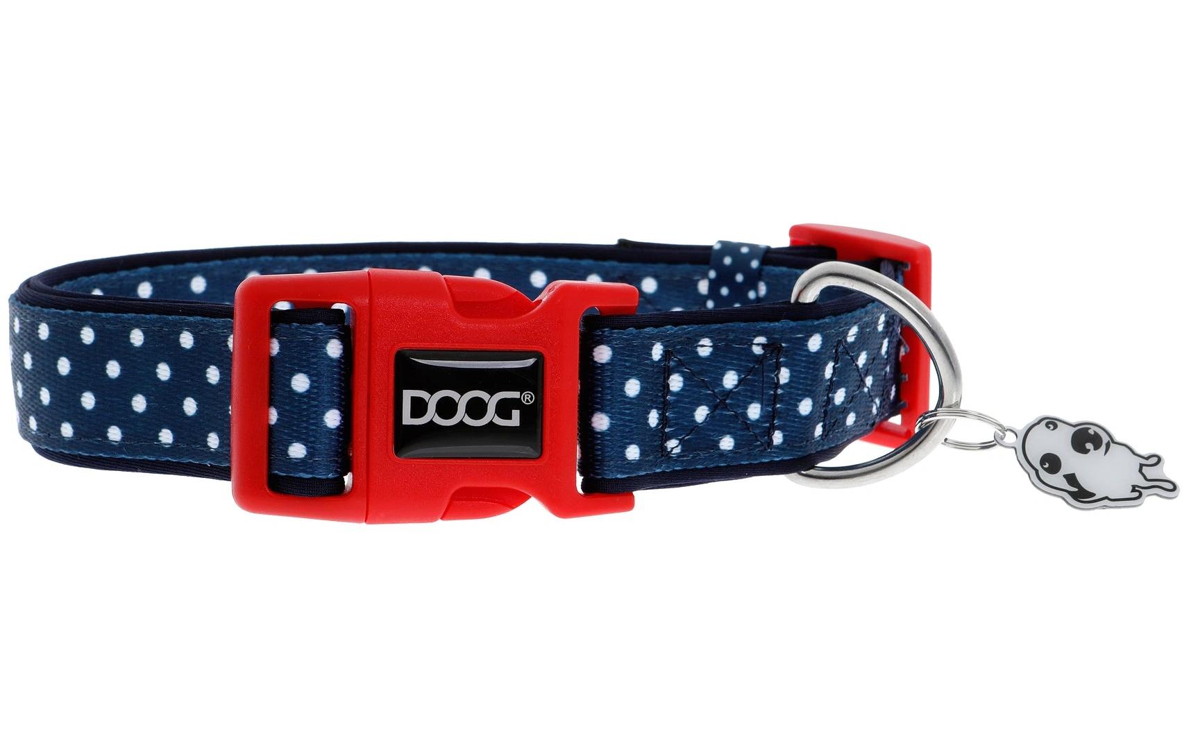 Halsband Stella L Navy / Polka DotsLeichtes Hundehalsband aus Neopren