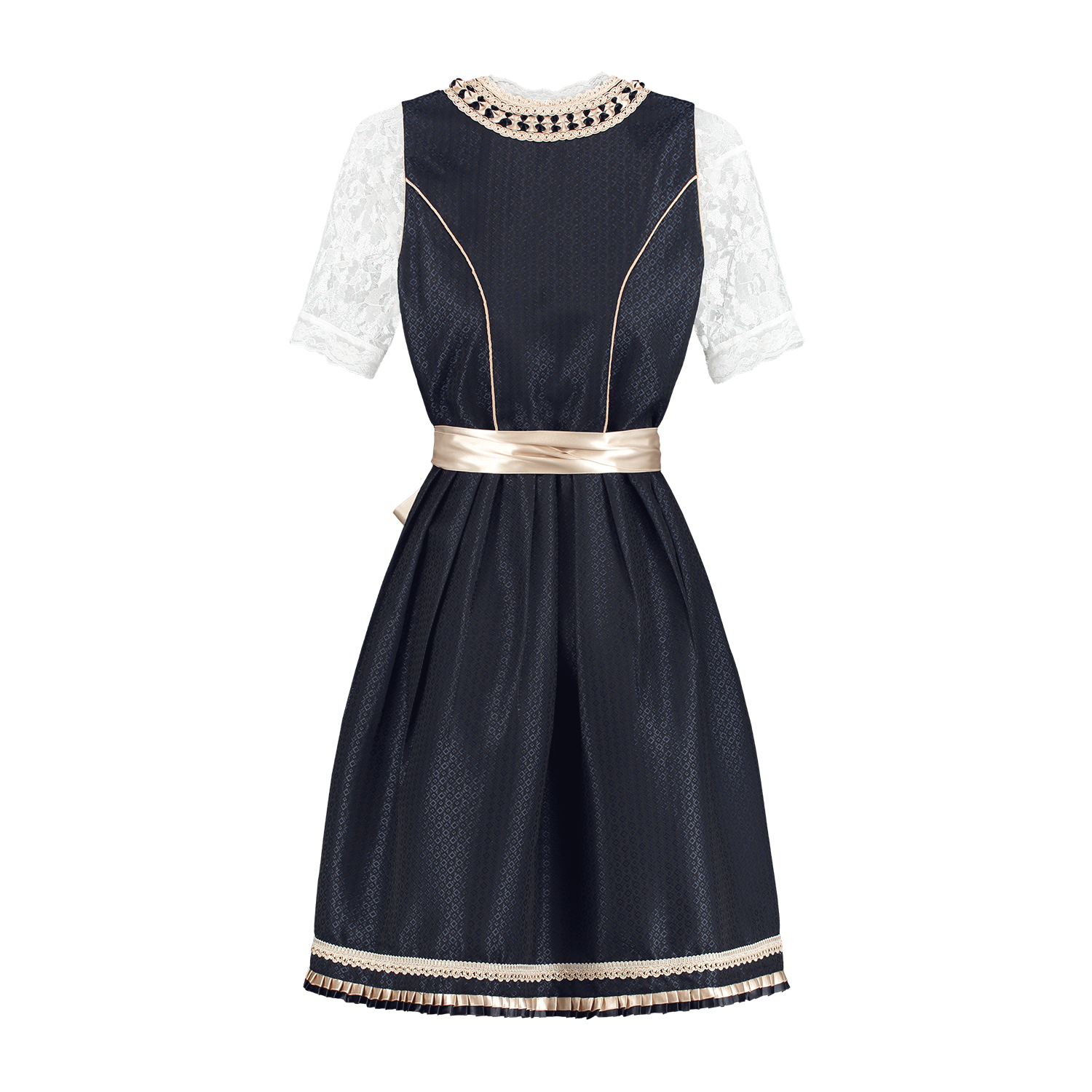 Wit Blauwe Dirndl Jurk Oktoberfest Dames 2 Delig