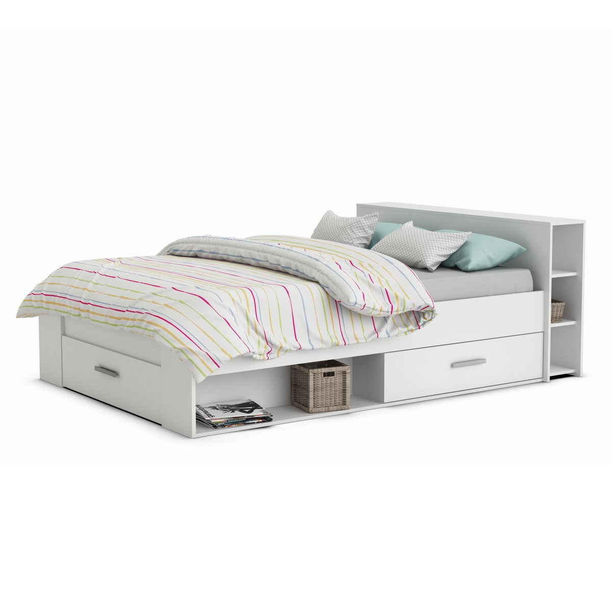 Calicosy - POCKET Bed 2 plaatsen  - H74,3 cm - Mat wit