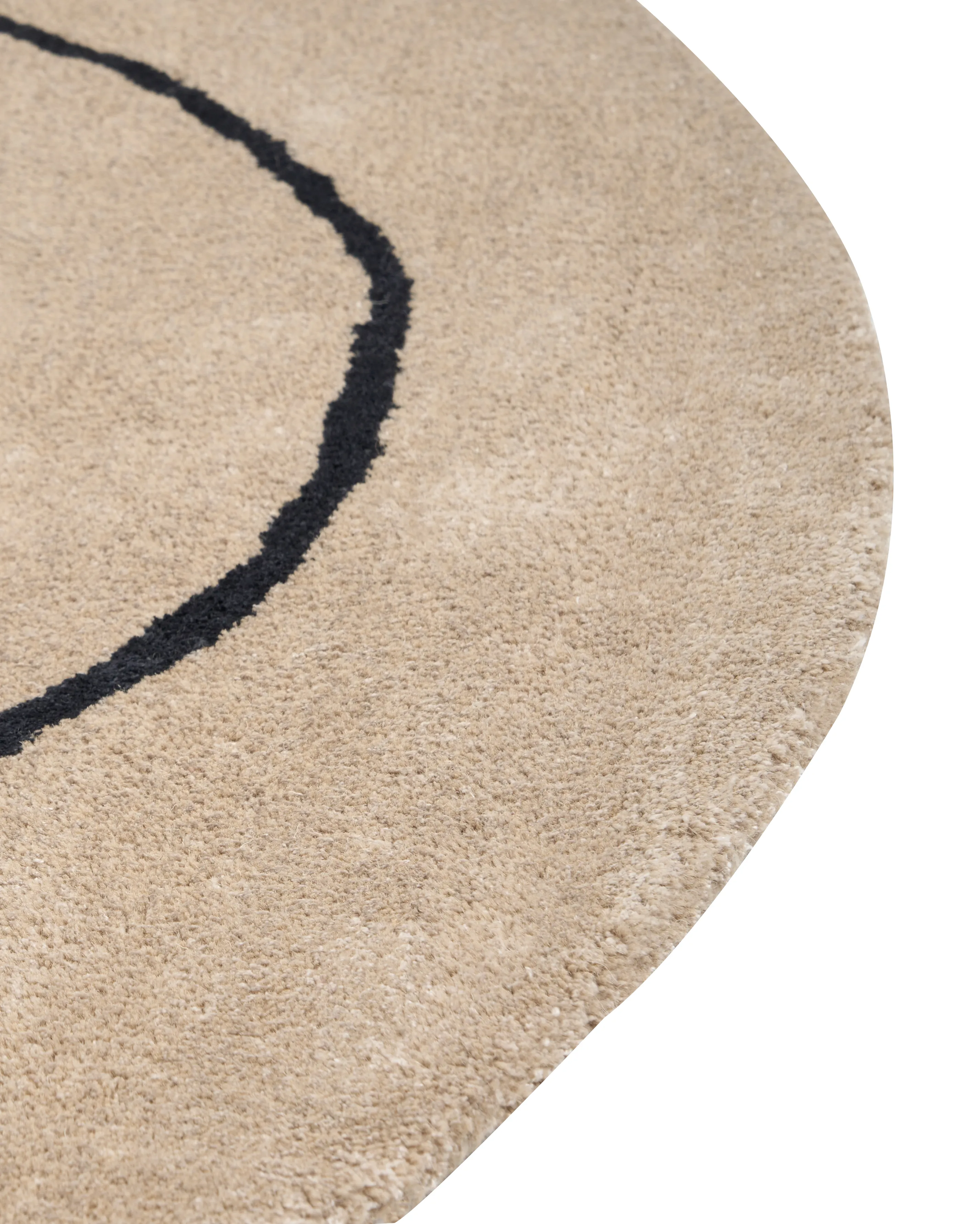 Vloerkleed DIGRI Beige ø 200 cm Viscose