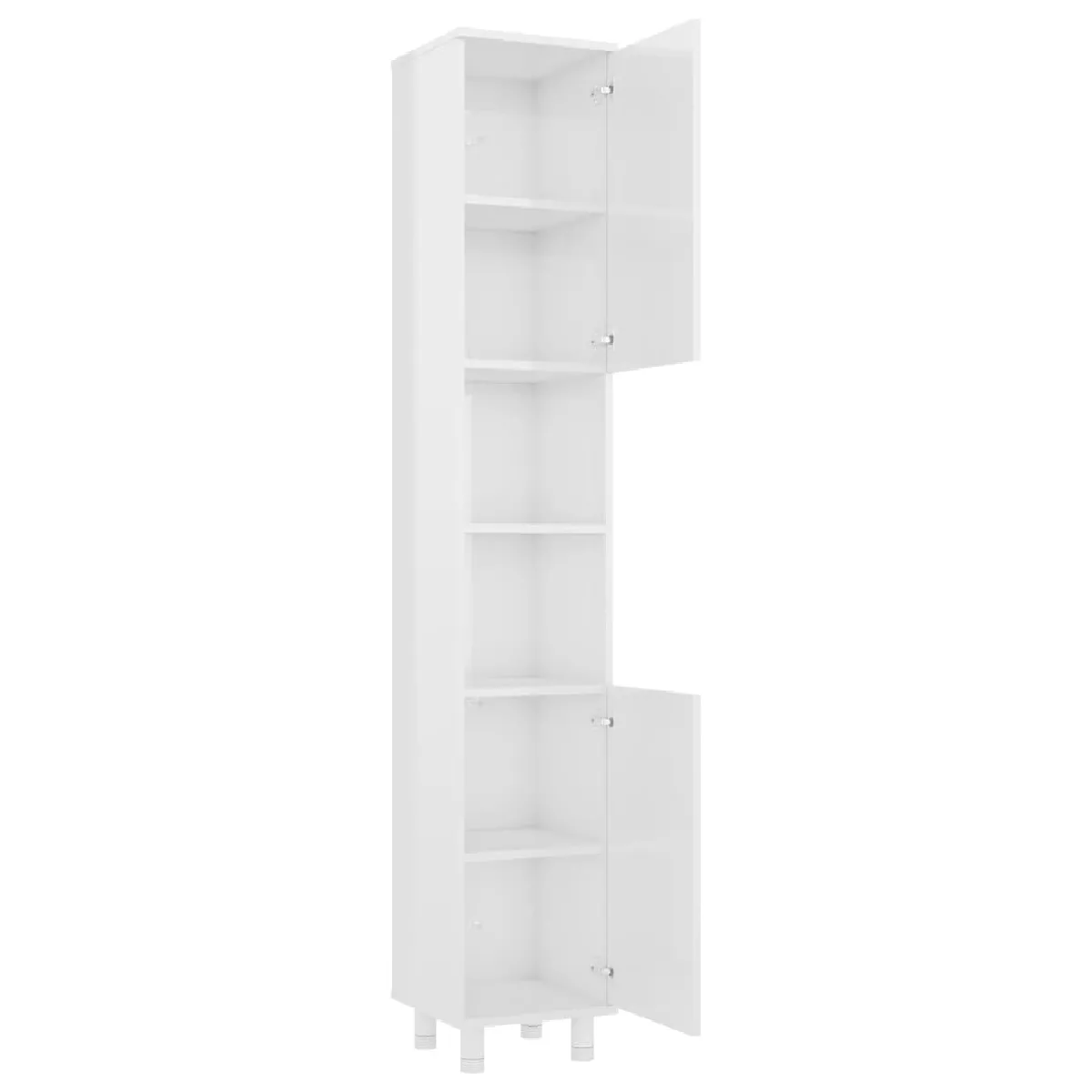 vidaXL Armoire salle de bain - Blanc brillant