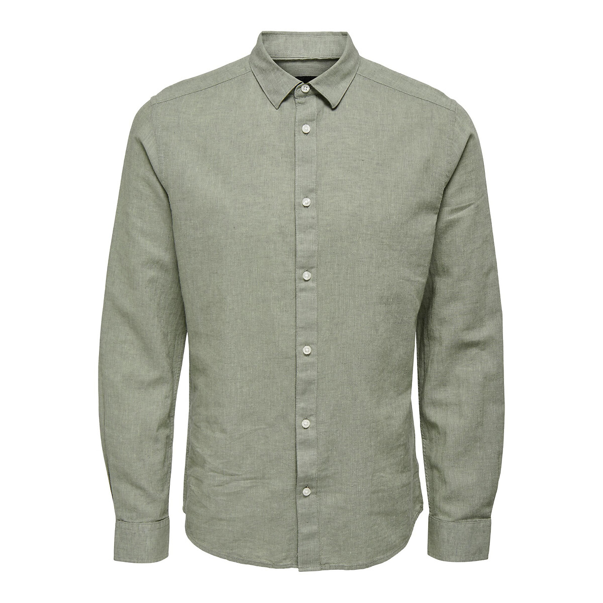 ONLY & SONS<br>Camisa slim fit em algodão e linho