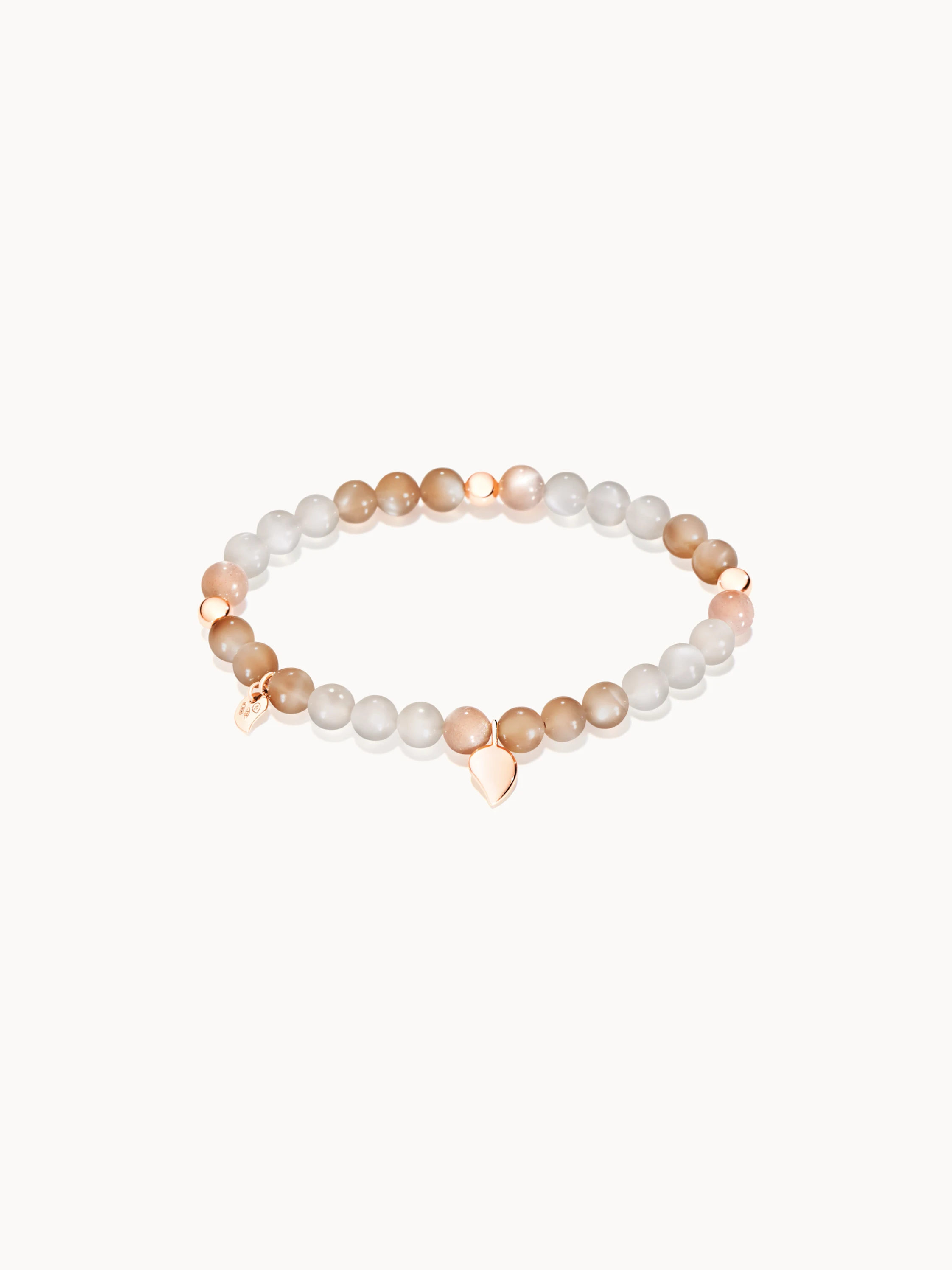 TAMARA COMOLLI Armband BRACELET INDIA 'CAMEL' DROP MEDIUM aus 18 Karat Roségold und Mondsteinen