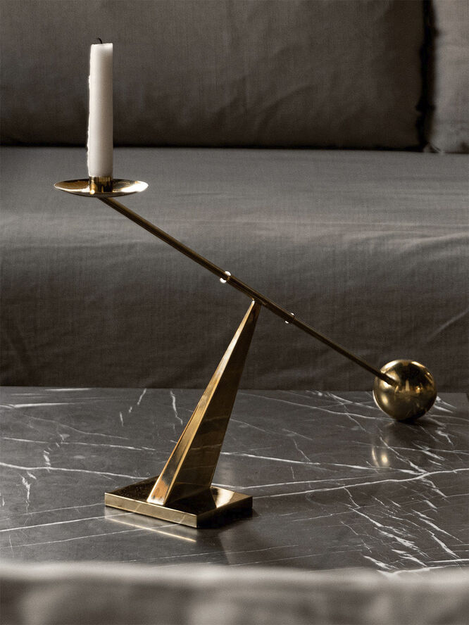 Audo Copenhagen Interconnect Candle Holder, W70, Po Guld
