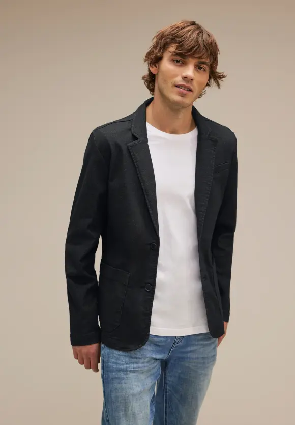 Garment dye Blazer - Black