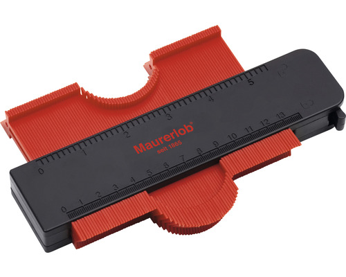 Contourmeter / profielmeter metselaarslob met vergrendelingsfunctie en magneetstrip