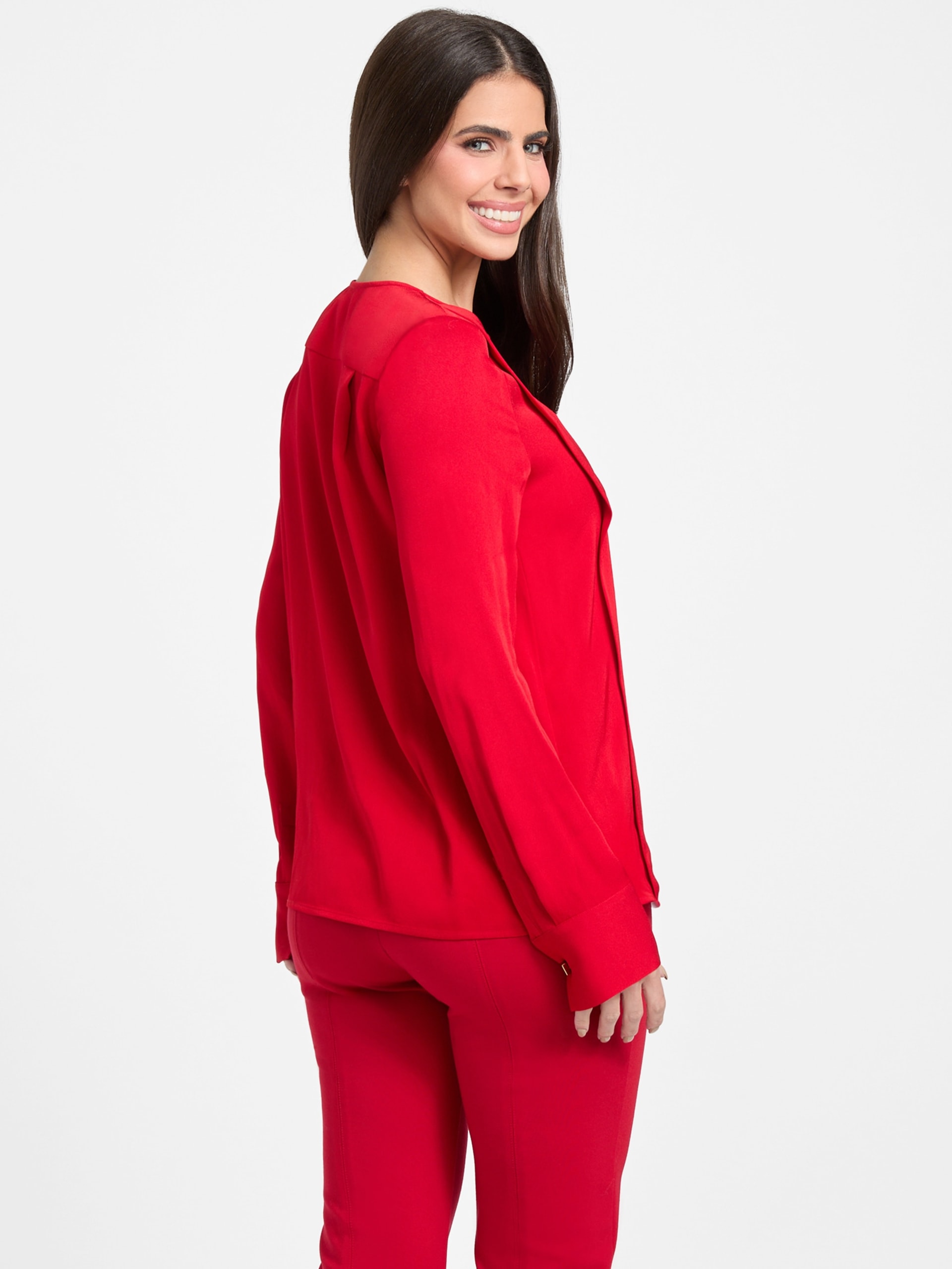Blusa Anita com decote em forma de fechadura