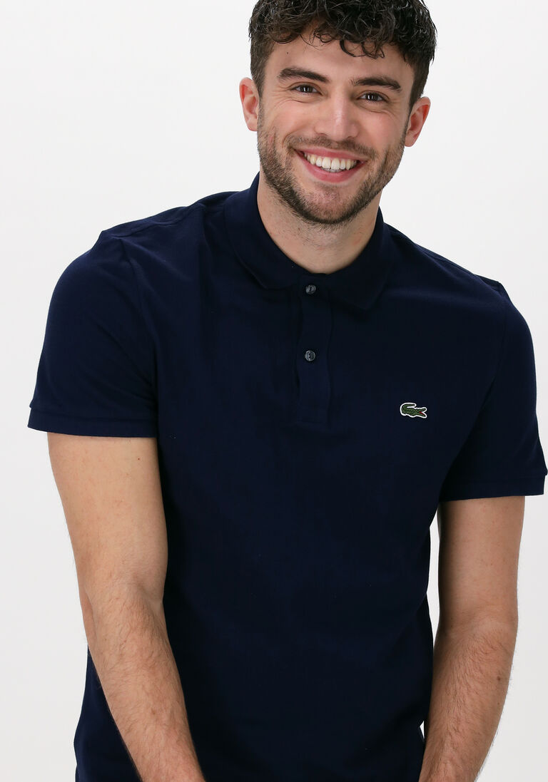 LACOSTE donkerblauwe lacoste polo 1hp3 men's s/s polo 1121
