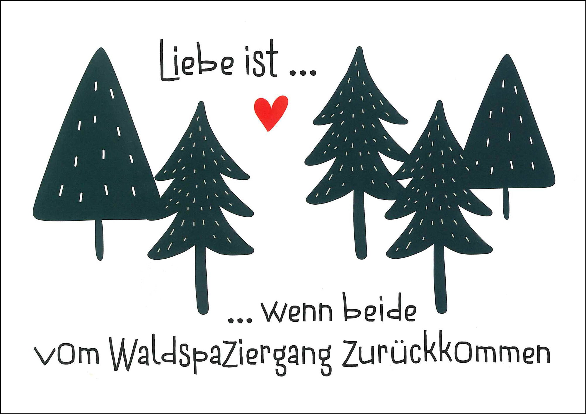 Postkarte 'Waldspaziergang' günstig bestellen
