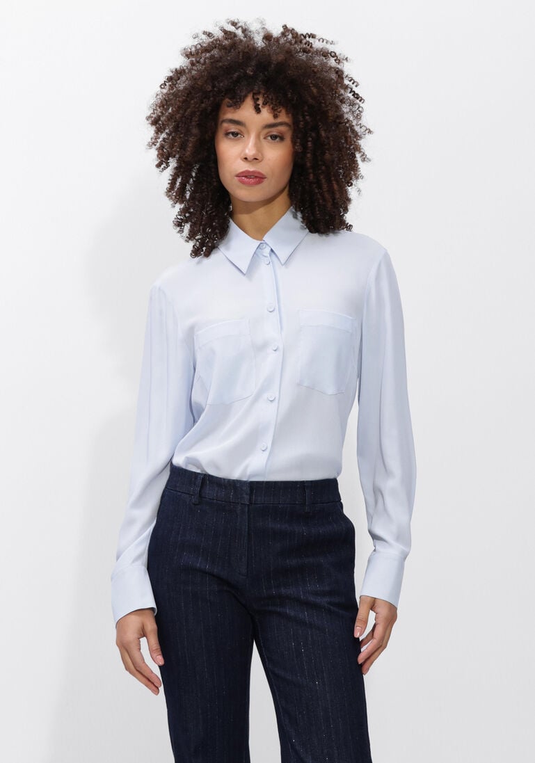 lichtblauwe luisa cerano blouses 238667/2179-00