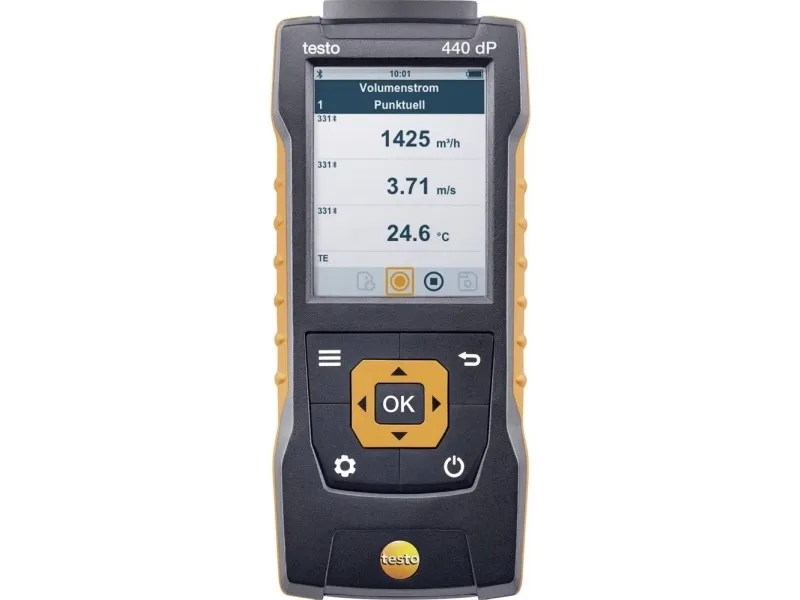 testo 440 dP Trykmålingsudstyr Lufttryk, lysstyrke;, CO2, Temperatur, Vindhastighed -150 -  150 hPa