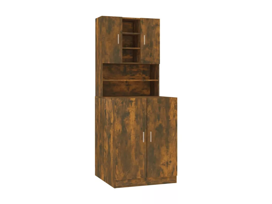 Armoire de machine à laver Chêne fumé Bois d’ingénierie