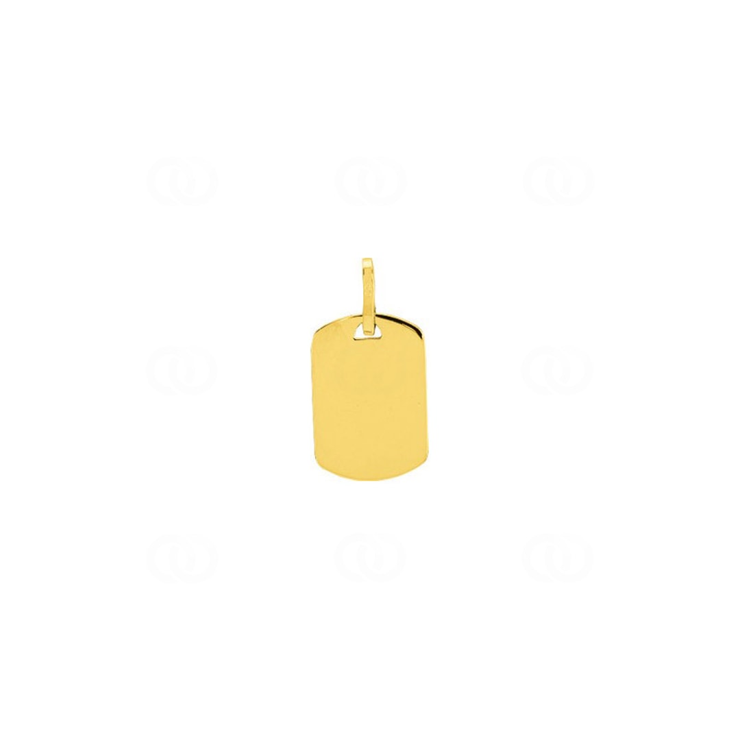 Plakette 750/18 K Gelbgold 12x18mm