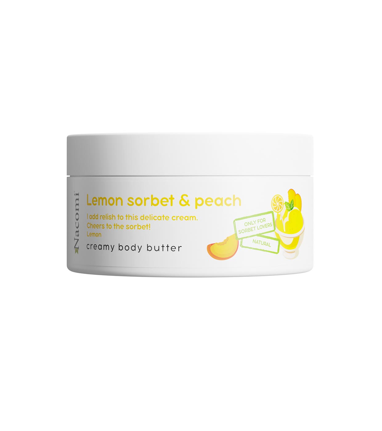 Nacomi - Manteiga Corporal - Peach Sorbet & Lemon