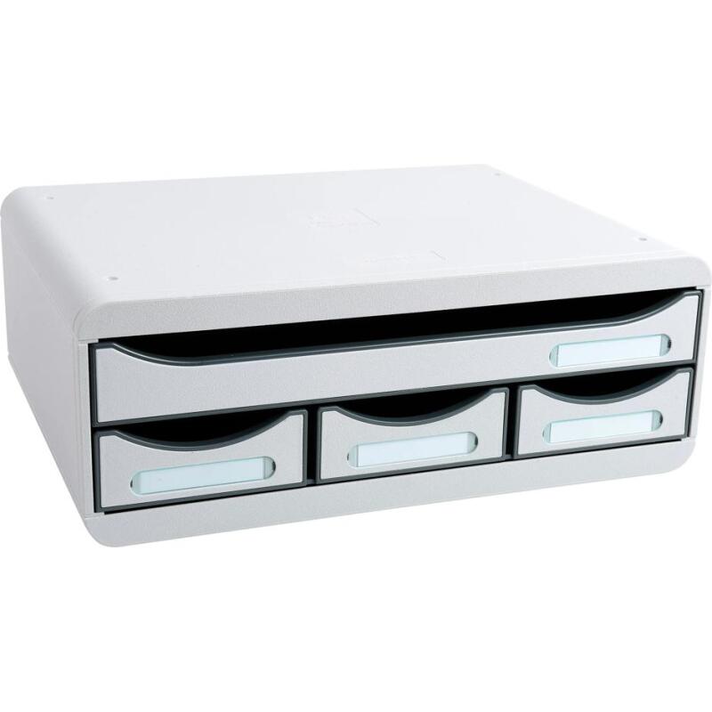 Module de classement Toolbox 4 tiroirs Office - Gris lumière