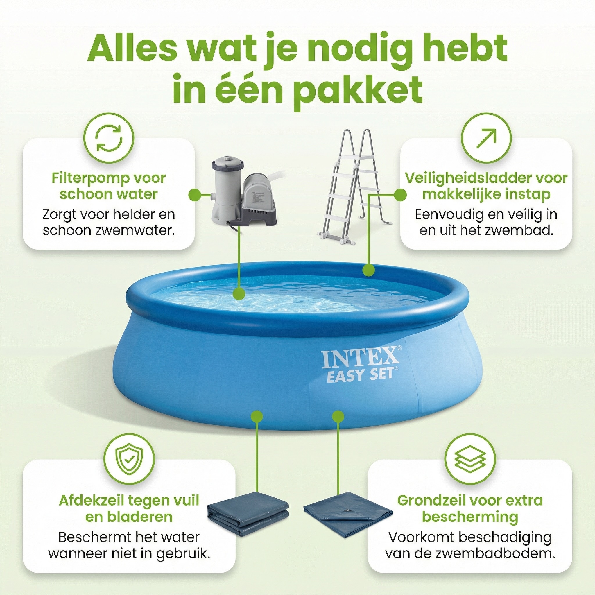 Intex easy set 457x107cm zwembad – 6-delig