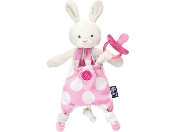 Smokkholder-sove Chicco Pocket Friend. rosa kanin 0+ måneder 072415