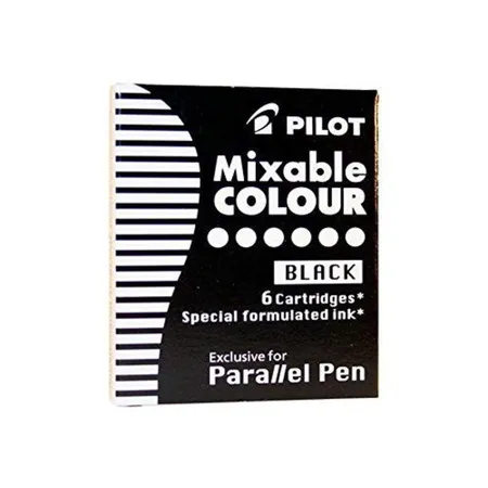 Pilot Tintenpatrone für Parallel Pen, schwarz, 6 Stück