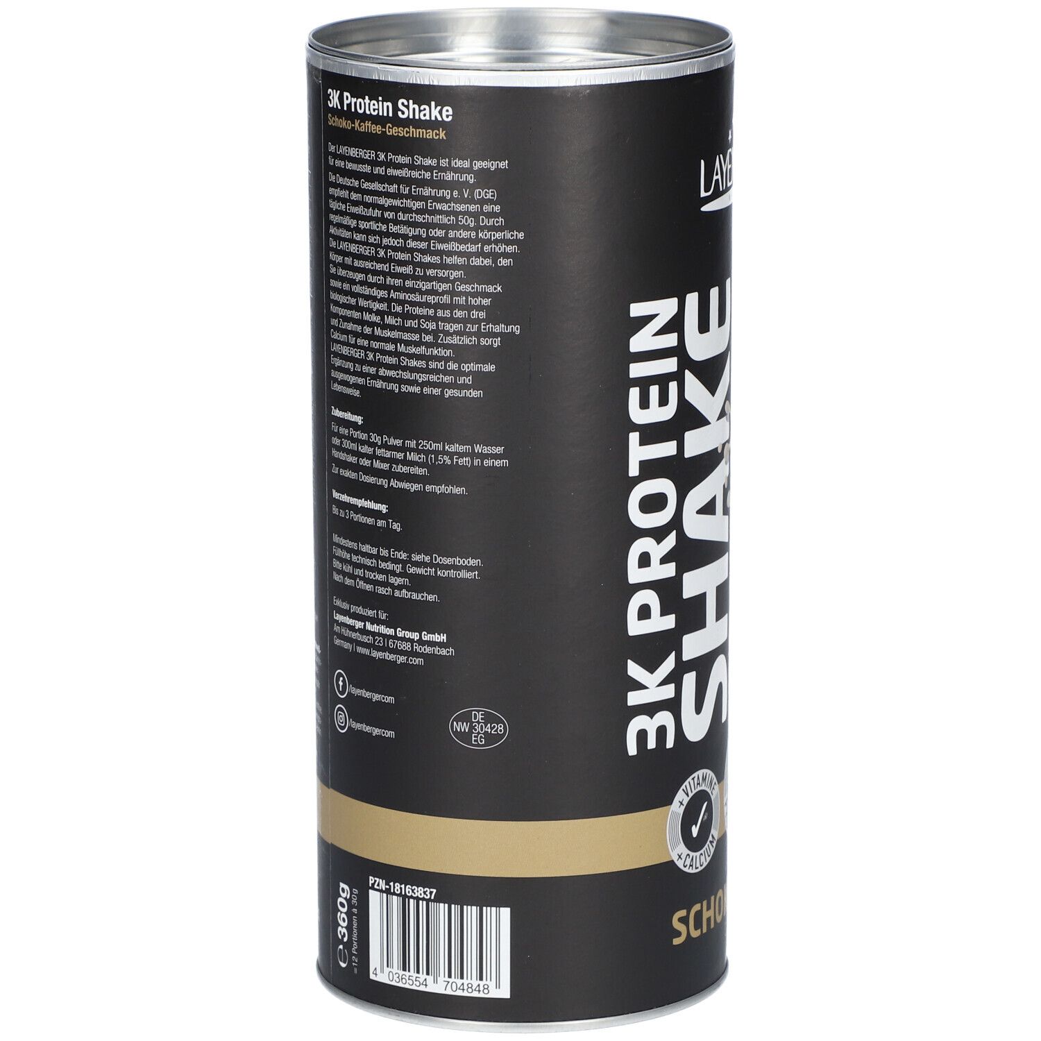 LAYENBERGER® 3K PROTEIN SHAKE SCHOKO-KAFFEE