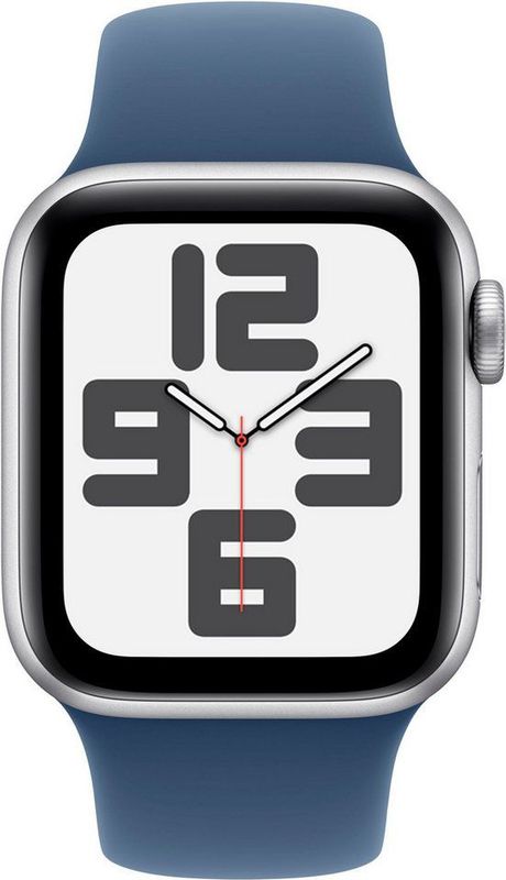 Apple Watch Se GPs + Cellular 40mm Denim Sport Band M/l Smartwatch Silver Aluminium