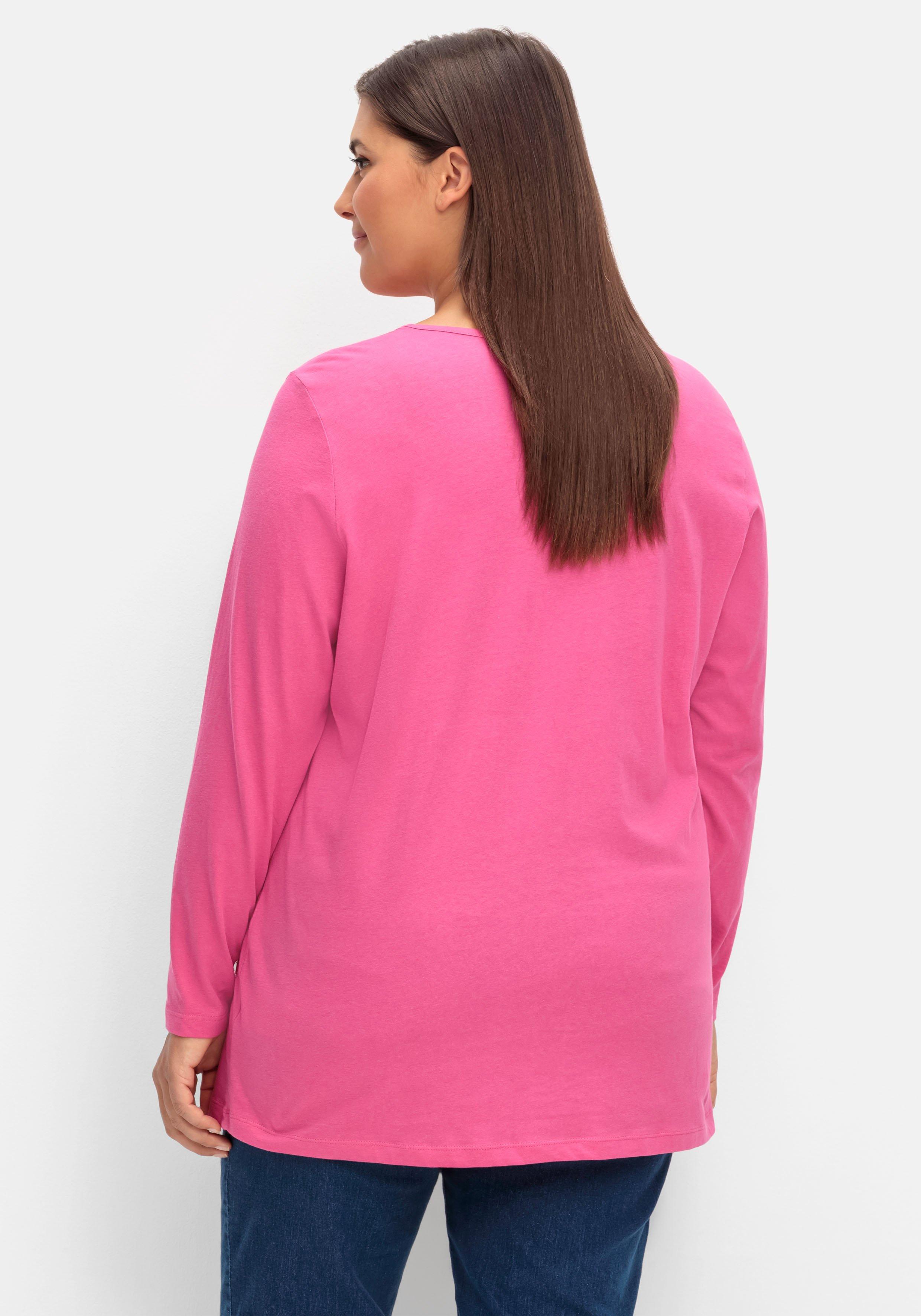 Longshirt mit aufgesetzten Taschen