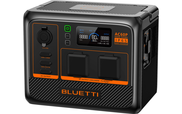 BLUETTI  AC60P-Black-EU tragbare Powerstation 600 W