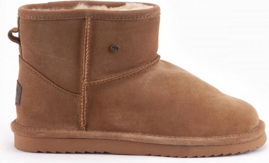 WARMBAT Vachtlaarzen Dames Wallaby Maat: 38 Materiaal: Suède Kleur: Cognac