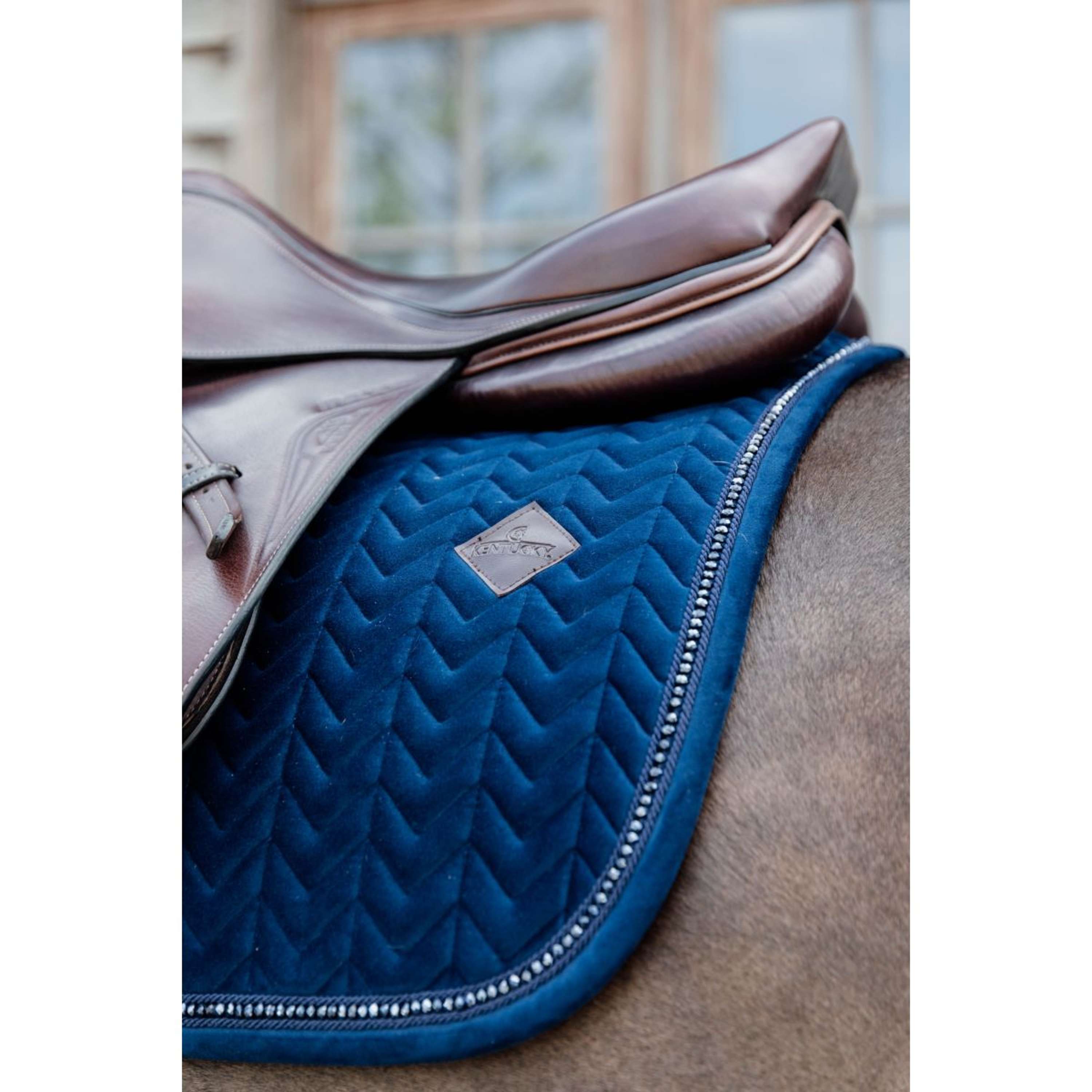Kentucky Zadeldekje Velvet Pearls Springen Navy