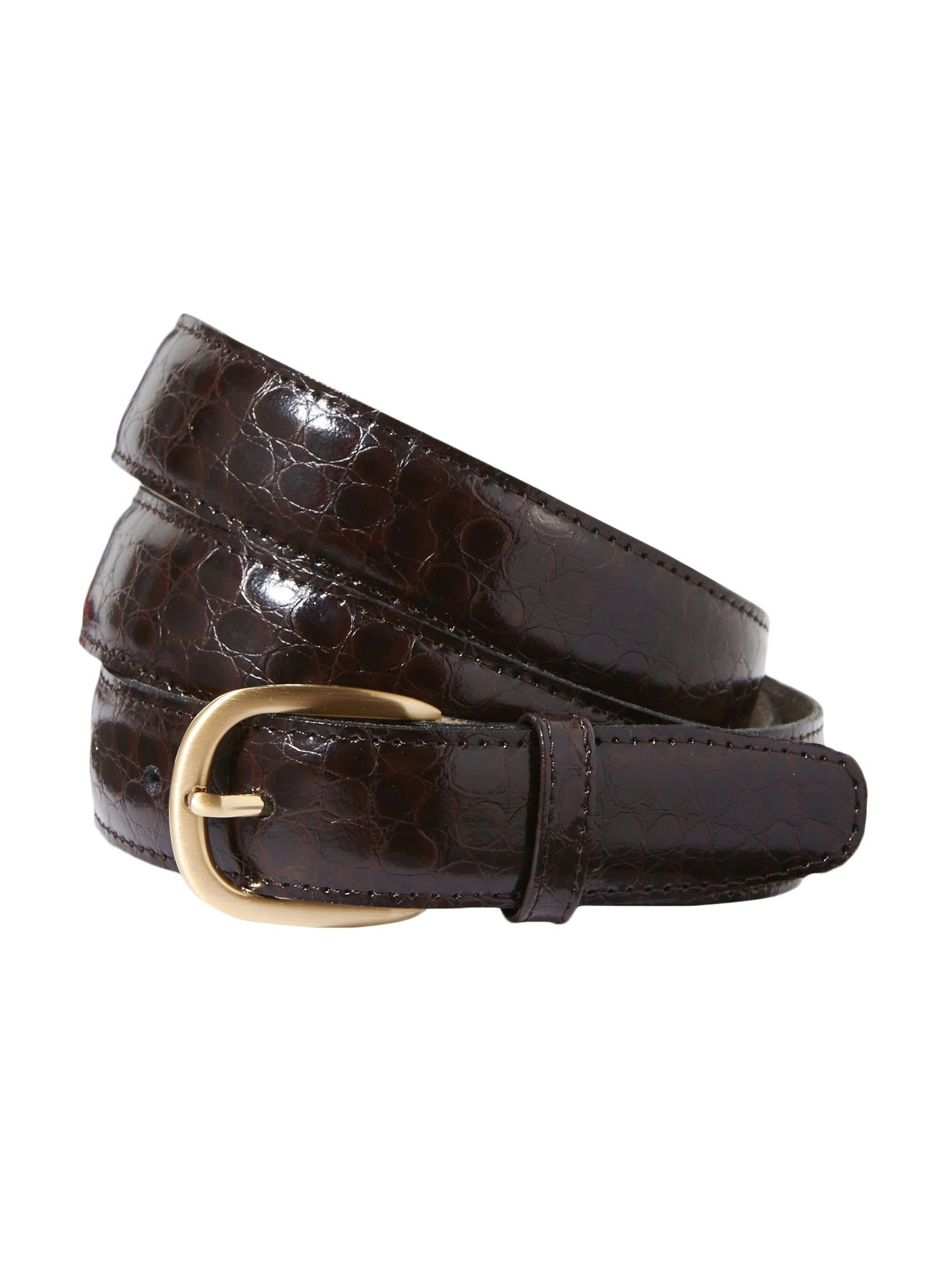 Ceinture cuir réglable imitation croco
