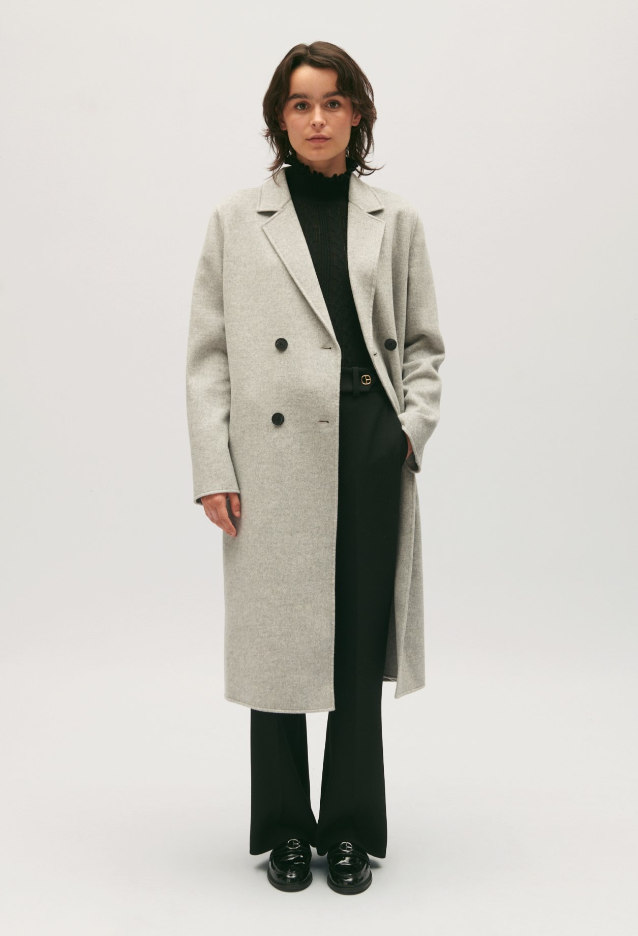 Manteau double face gris
