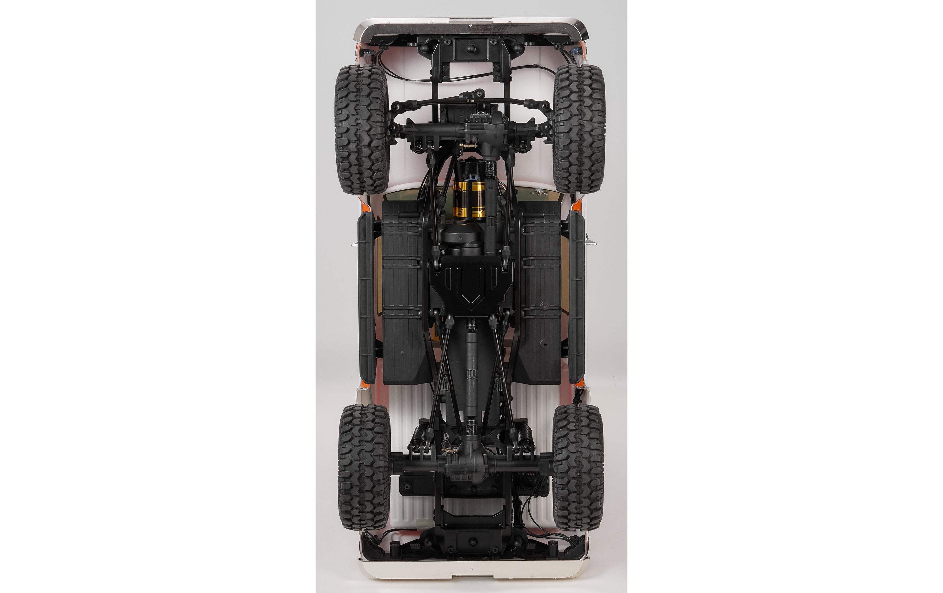Scale Crawler FCX10 Chevrolet K5 Blazer Orange, ARTR, 1:10<br>Rock Crawler mit detaillierter Chevrolet Blazer Karosserie, 2-Gang Getriebe udn Differentialsperren