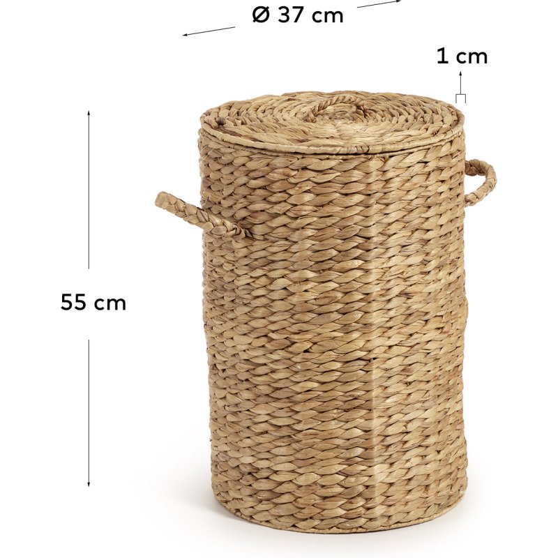 Panier à linge Yessira en fibres naturelles 55 cm