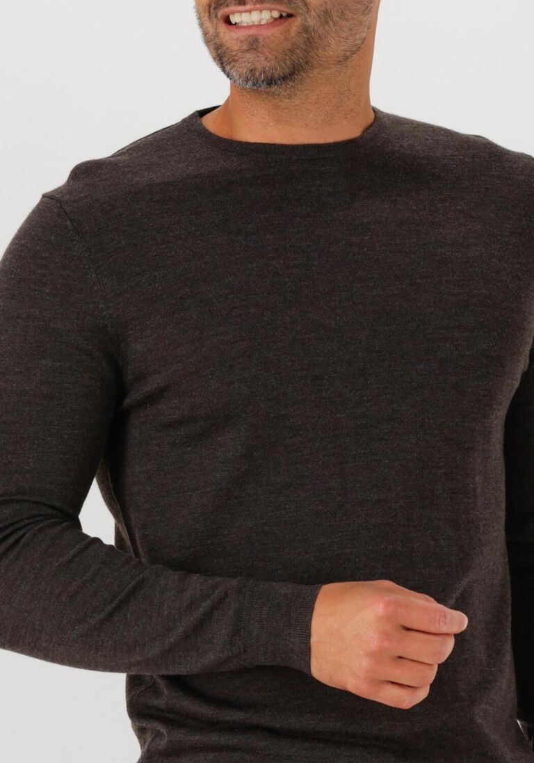 bruine profuomo trui pullover crew neck merino