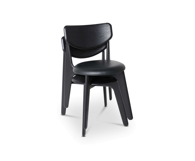 Tom Dixon Slab Side chair stoel gestoffeerd naturel