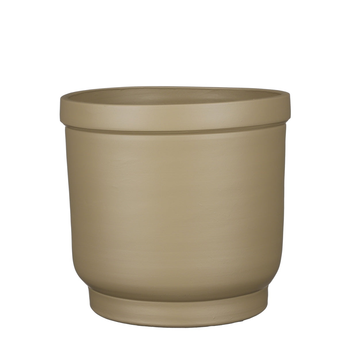 Mica decorations pot de fleur riva - 26x26x23 cm - terre cuite - taupe