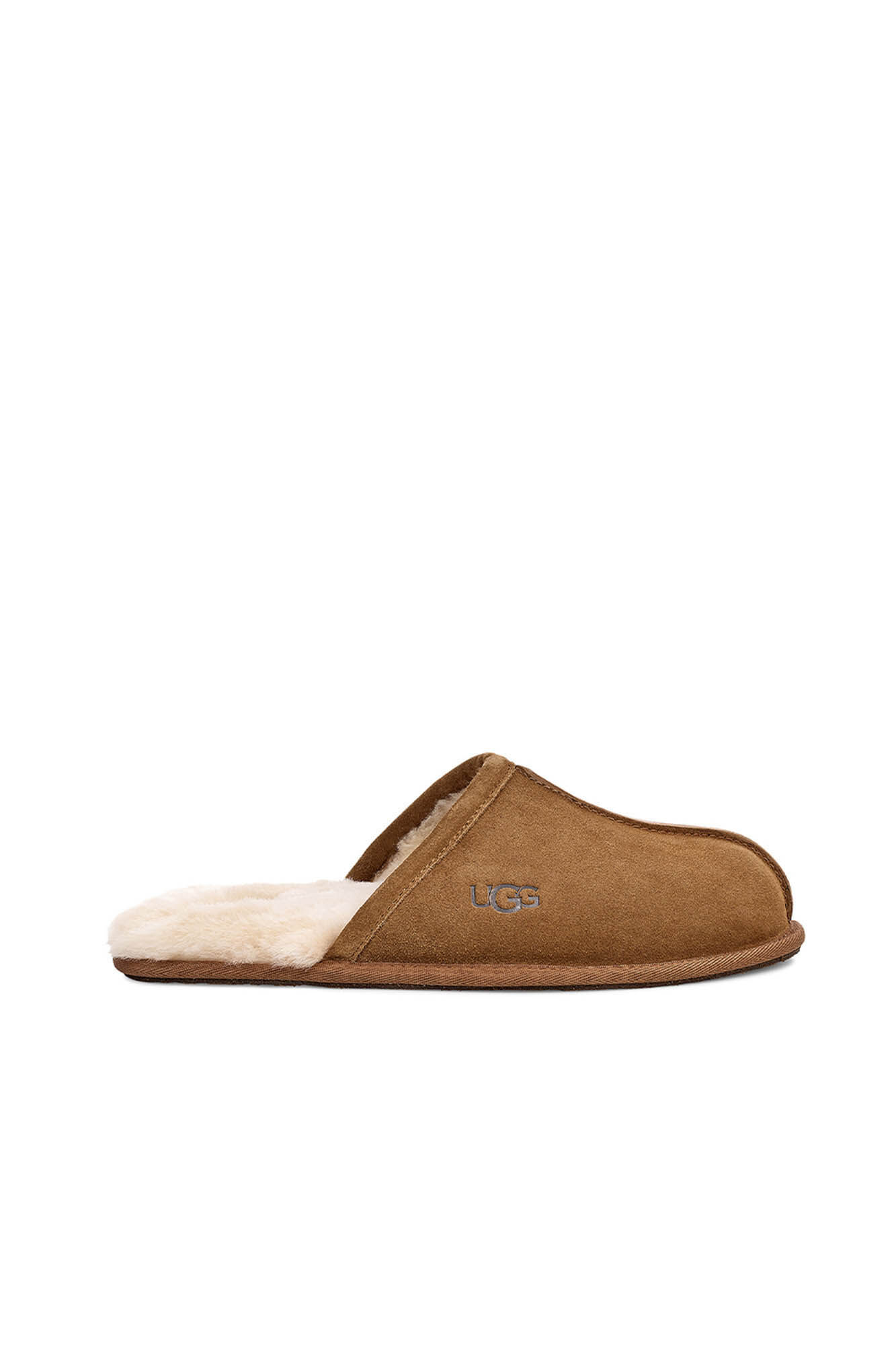 Chinelo UGG de camurça com bico aberto - Marrom