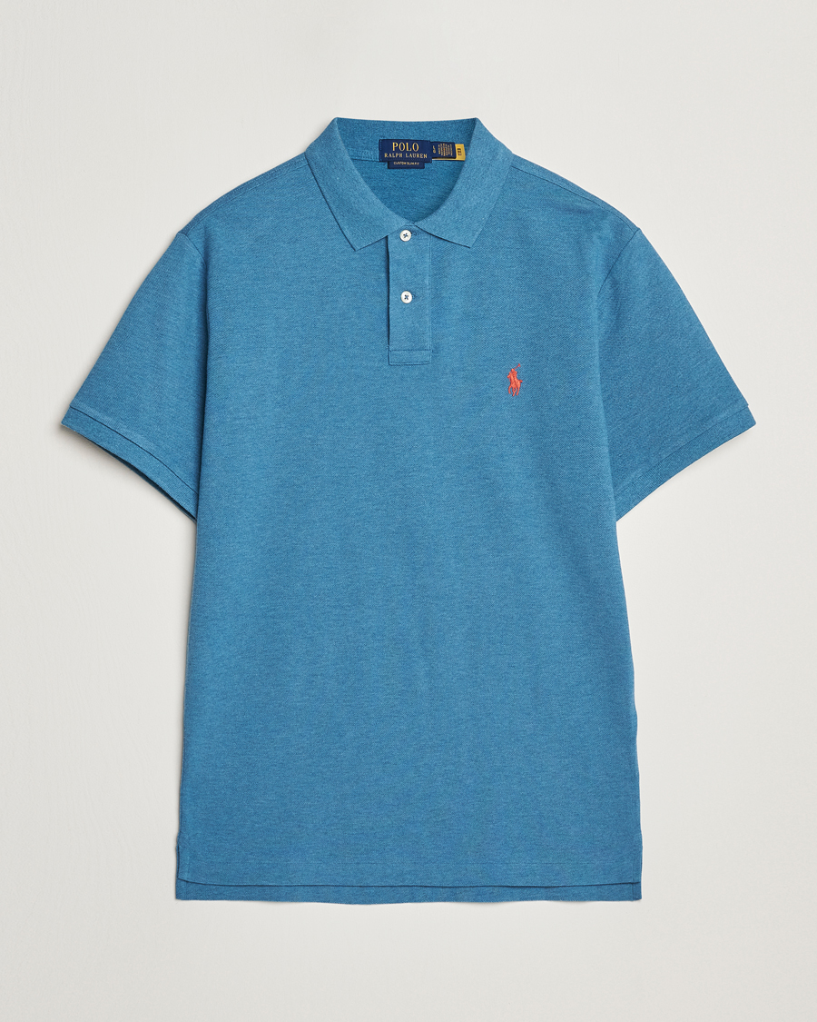 Polo Ralph Lauren Custom Slim Fit Polo Marine Heather