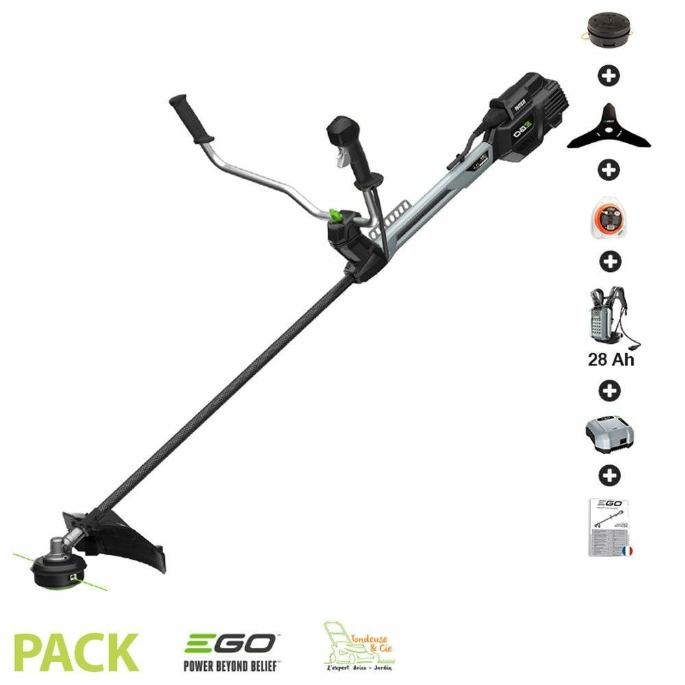 Pack débroussailleuse pro batterie dorsale 28ah arbre carbone egopower bcx3800e