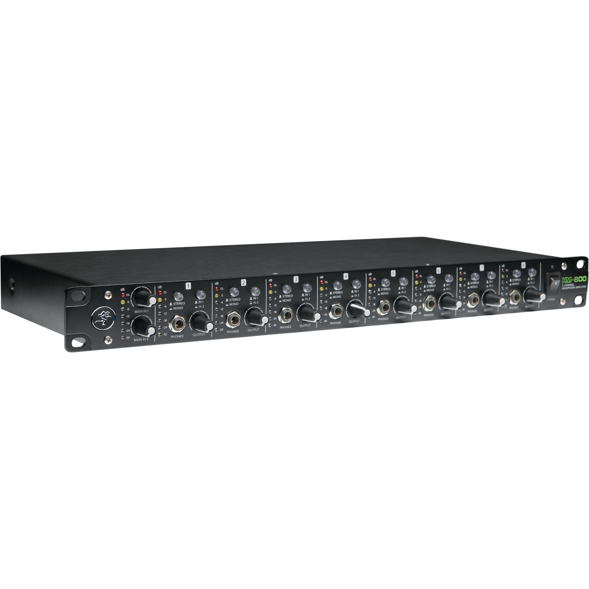 Mackie HM-800 19 inch 8-kanaals hoofdtelefoonversterker