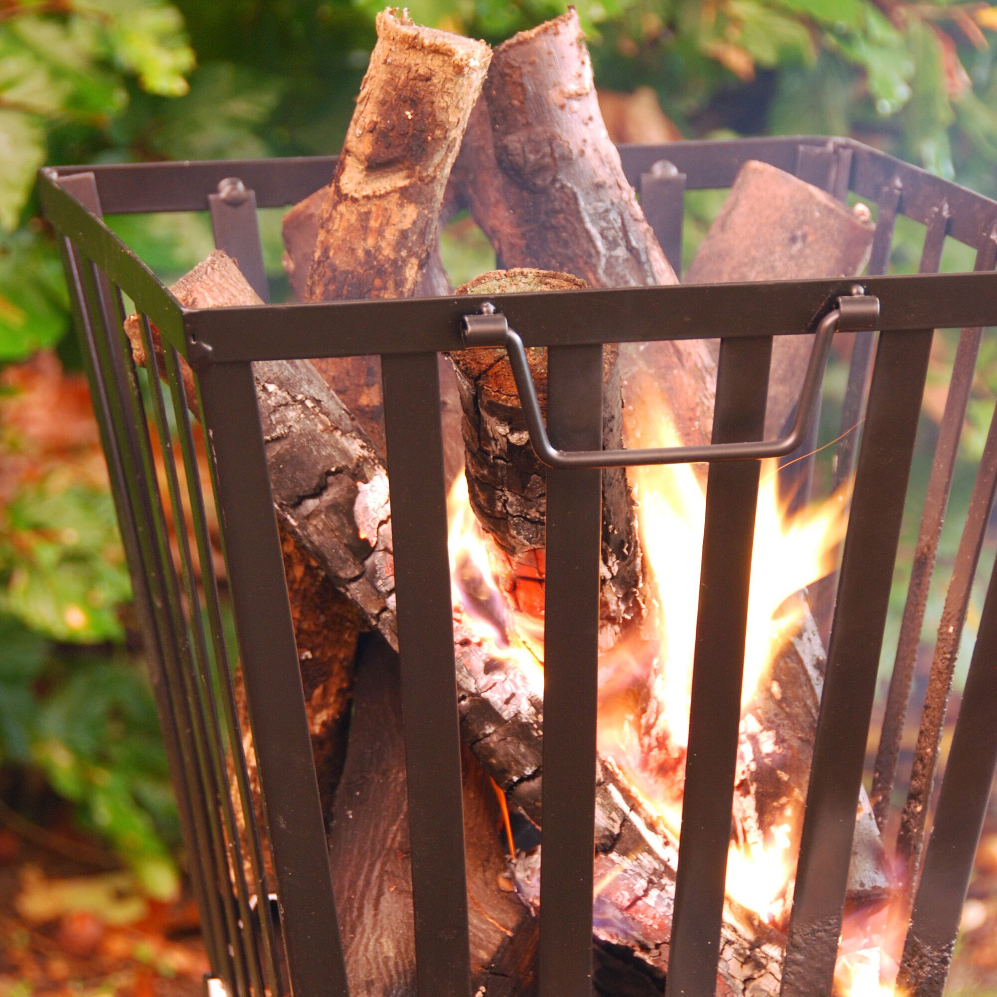 Esschert Fancy Flames - Vuurkorf - Vierkant - Zwart - Staal
