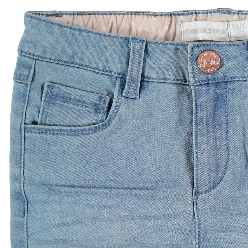 Jean effet used et crinkle coupe skinny - Bleu