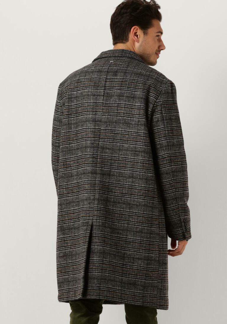 SCOTCH & SODA grijze scotch & soda mantel hairy boucle overcoat