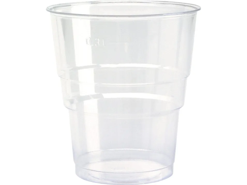 Plastglas økonomi 39cl 0,3 ltr. 50stk/ps - (20 poser x 5 stk.)