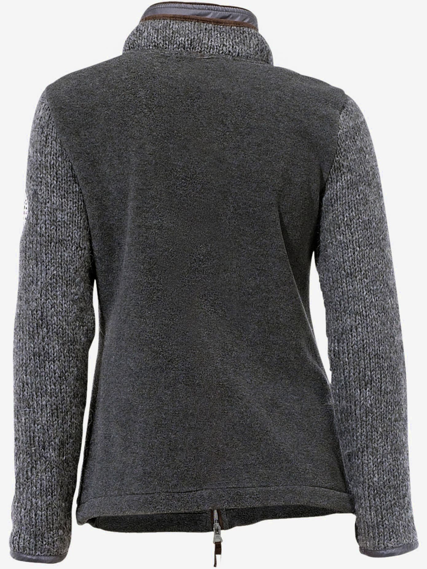 Veste sweat mélange polaire et tricot