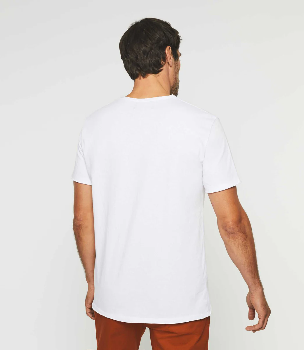 T-shirt à imprimé col rond blanc 