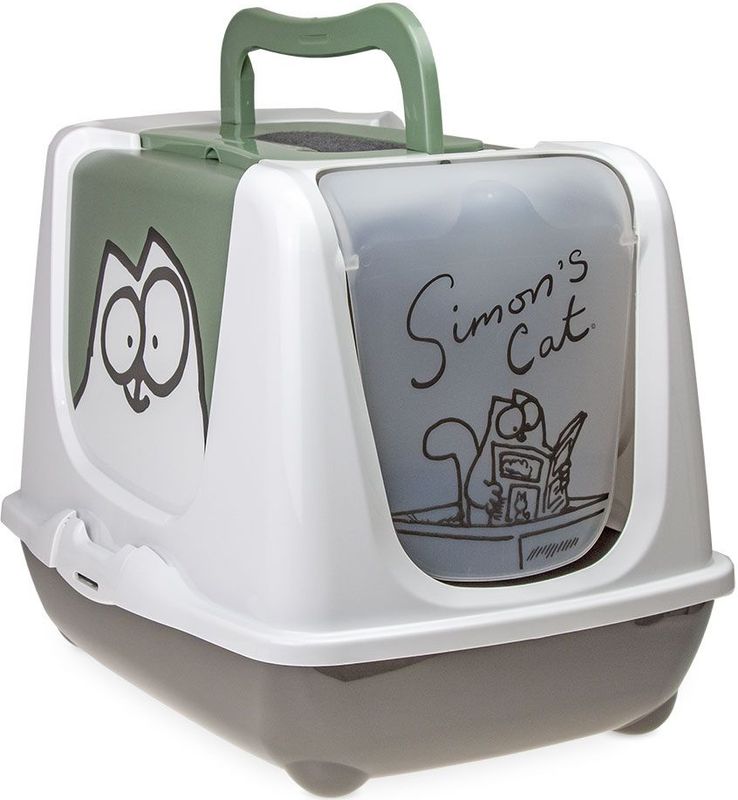 Simon's Cat - Kattenbak - Grijs - Met Kap - Inclusief Strooischep